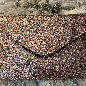 Little Girls small first purse by : Capelli lots of sparkle with chain strap